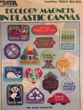 Ecology Magnets in Plastic Canvas