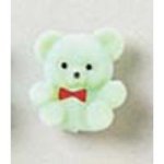 Mint Green Mini Flocked Bear