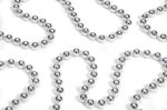 8MM Silver Metalic Bead Garland