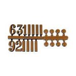 5/8" Classic Gold Plastic Numerals w/Bars & Dots