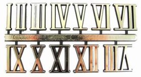 5/8" Gold Plastic Roman Numerals