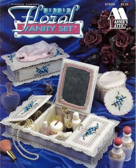 Beaded Floral Vanity Set