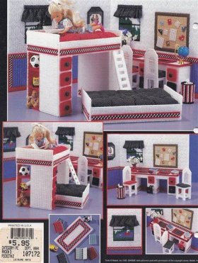 Preteen Fashion Doll Sleep and Study Bedroom