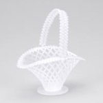 3" White Plastic Lace Basket