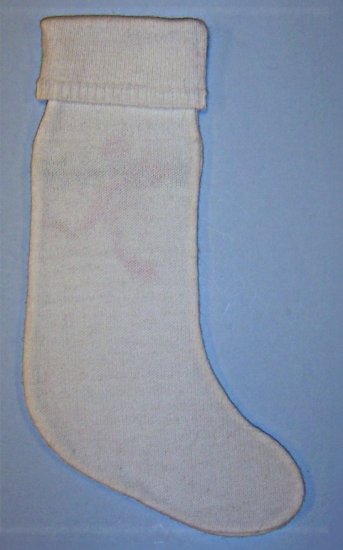 White Knit Stocking W/ 3\" Cuff