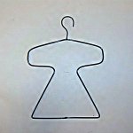 5 1/2"x5 1/2" Dress-shaped Wire Hanger