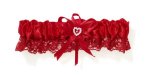 Lace Garter W/ White Plastic Heart