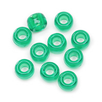 7MM Green Transparent Small Pony Bead