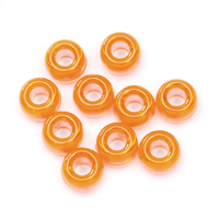 7MM Orange Opaque Small Pony Bead