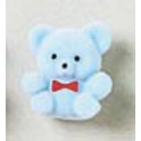 Light Blue Mini Flocked Bear