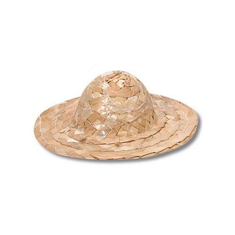 3\" Minature Round Top Straw Hat