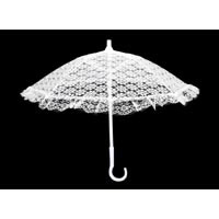 16" White Lace Umbrella