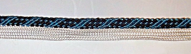 1/4\" Blue & Black Piping