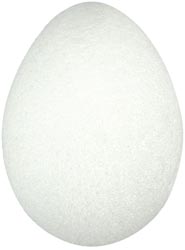 White Styrofoam Egg 2-1/2"X1-7/8"