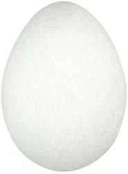 White Styrofoam Egg 5-7/8\"X3-7/8\"