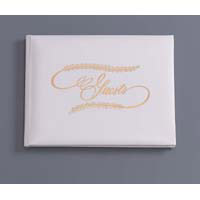 White w/ Gold "Our Wedding" Guest Book