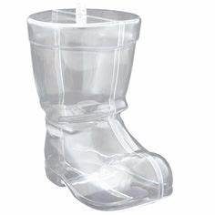 Clear Plastic Fillable Santa Boot